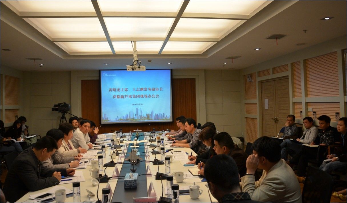 市政协主席黄曙光、常务副市长王志刚一行来新芦淞集团现场办公