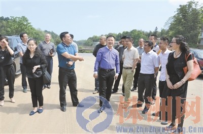 区委统战部一行调研“两城”重点项目