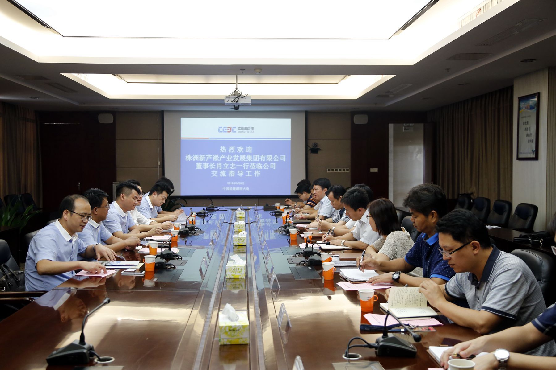 新芦淞集团与中国能建湖南火电建设公司开展合作洽谈